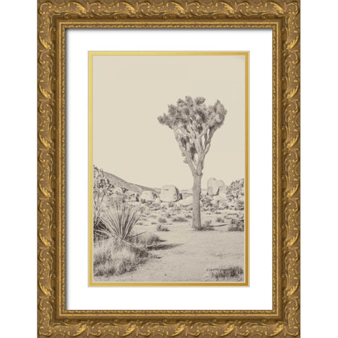 Joshua Tree III Neutral Gold Ornate Wood Framed Art Print with Double Matting by Urquhart, Elizabeth