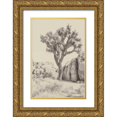 Joshua Tree IV Neutral Gold Ornate Wood Framed Art Print with Double Matting by Urquhart, Elizabeth