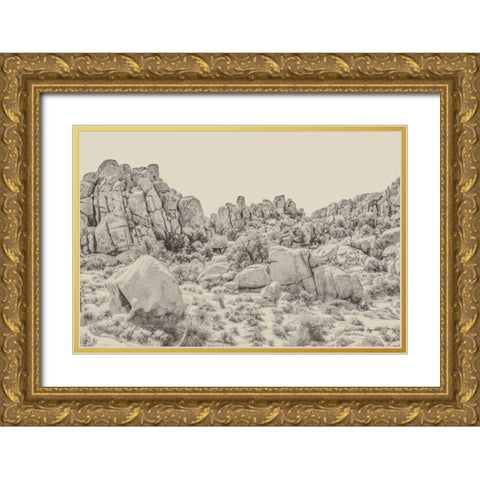 Joshua Tree V Neutral Gold Ornate Wood Framed Art Print with Double Matting by Urquhart, Elizabeth