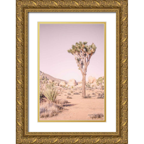 Joshua Tree III Blush Gold Ornate Wood Framed Art Print with Double Matting by Urquhart, Elizabeth