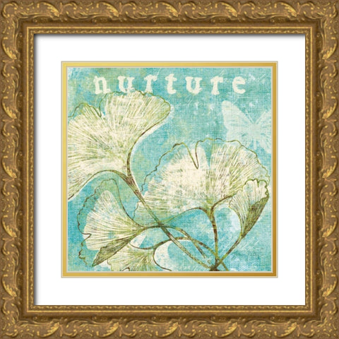 Spring Renewal II Gold Ornate Wood Framed Art Print with Double Matting by Petty, Lisa
