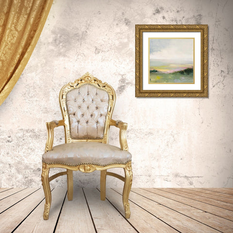 Glowing Valley Gold Ornate Wood Framed Art Print with Double Matting by Purinton, Julia