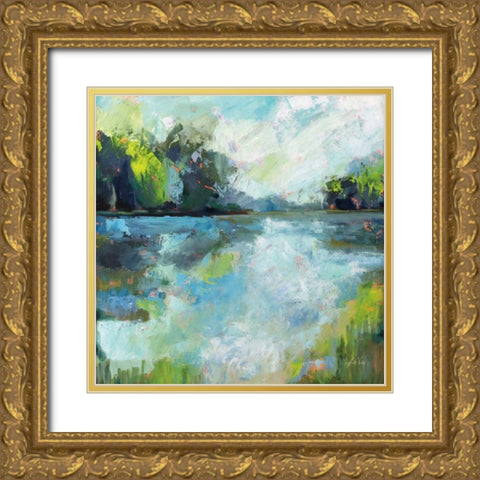 Calm Waters Gold Ornate Wood Framed Art Print with Double Matting by Vertentes, Jeanette