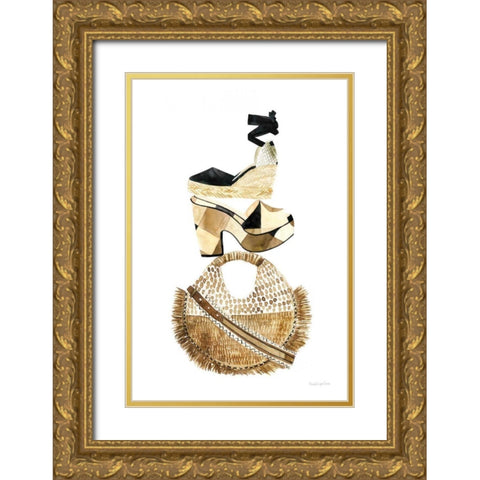 Beach Glam II Gold Ornate Wood Framed Art Print with Double Matting by Charro, Mercedes Lopez