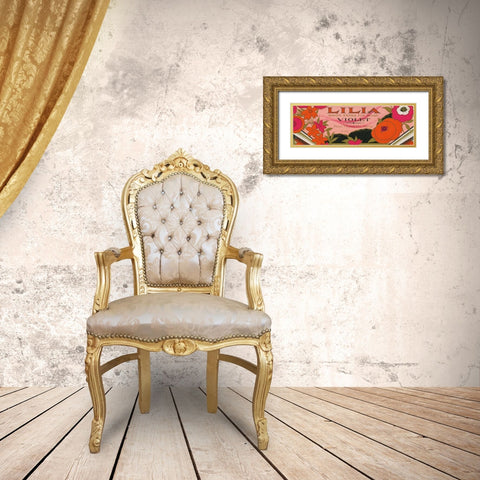 Art Nouveau III Gold Ornate Wood Framed Art Print with Double Matting by Wild Apple Portfolio