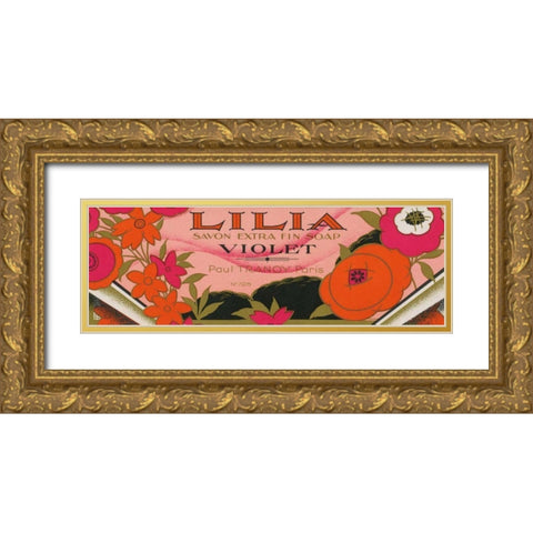 Art Nouveau III Gold Ornate Wood Framed Art Print with Double Matting by Wild Apple Portfolio