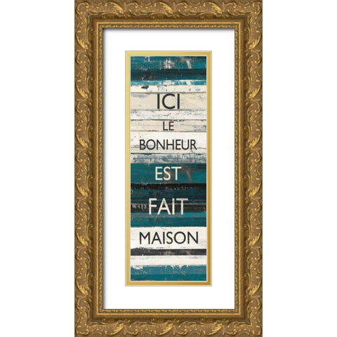Blue Zephyr Quote IV Gold Ornate Wood Framed Art Print with Double Matting by Schick, Mike