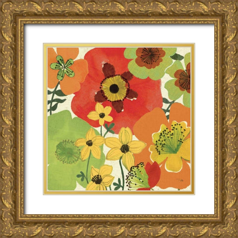 Garden Brights II Gold Ornate Wood Framed Art Print with Double Matting by Pela Studio