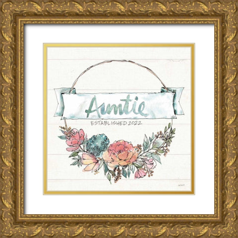 Country Love IV Auntie Gold Ornate Wood Framed Art Print with Double Matting by Tavoletti, Anne