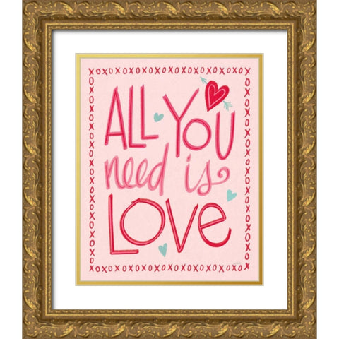 Love is Kind III Gold Ornate Wood Framed Art Print with Double Matting by Tavoletti, Anne