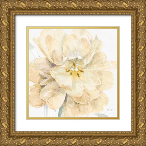 Spring Meadow V Cream Gold Ornate Wood Framed Art Print with Double Matting by Audit, Lisa