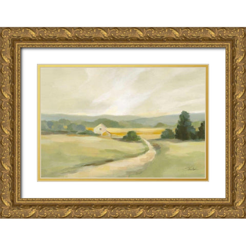 Sage Hills Barn Crop Gold Ornate Wood Framed Art Print with Double Matting by Vassileva, Silvia