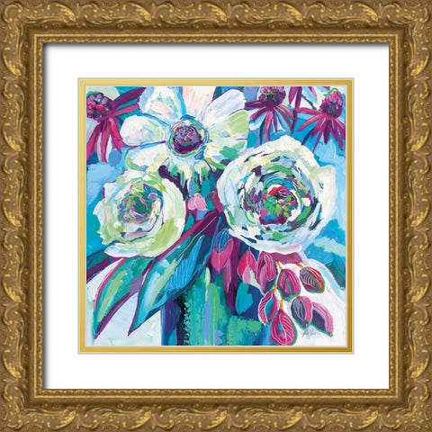 Vision Jewel Crop Gold Ornate Wood Framed Art Print with Double Matting by Vertentes, Jeanette
