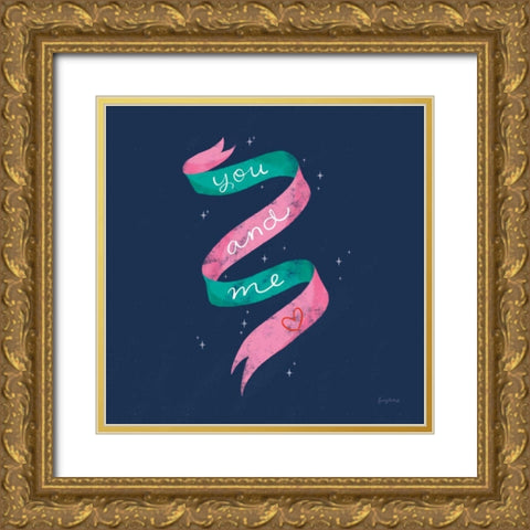 Love Letters V Gold Ornate Wood Framed Art Print with Double Matting by Thorns, Becky