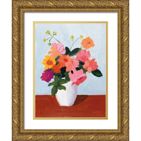 Brightness in Bloom Gold Ornate Wood Framed Art Print with Double Matting by Munger, Pamela