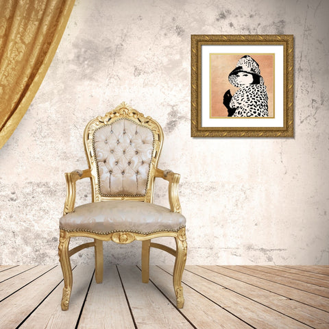 Fashion News II Rose Gold Gold Ornate Wood Framed Art Print with Double Matting by Wild Apple Portfolio