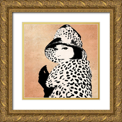 Fashion News II Rose Gold Gold Ornate Wood Framed Art Print with Double Matting by Wild Apple Portfolio