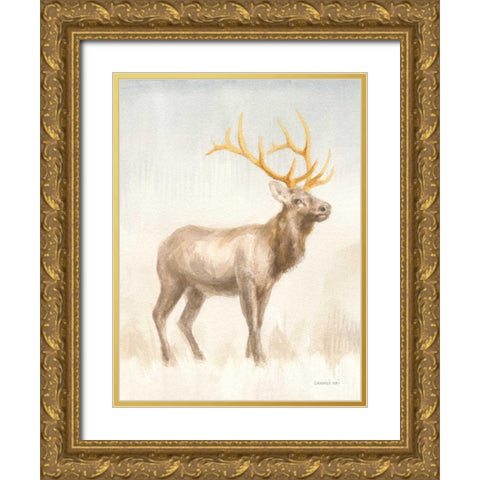 Regal Wild I Gold Ornate Wood Framed Art Print with Double Matting by Nai, Danhui