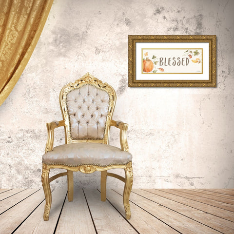 Happy Harvest X Gold Ornate Wood Framed Art Print with Double Matting by Vassileva, Silvia
