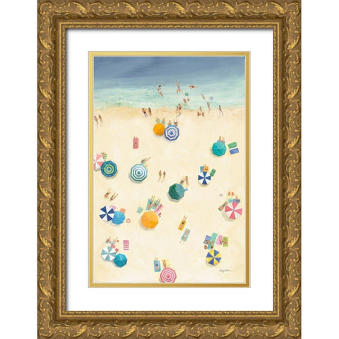 Summer Beach Fun II Bright Gold Ornate Wood Framed Art Print with Double Matting by Tillmon, Avery