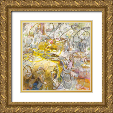 Strings of Light II Gold Ornate Wood Framed Art Print with Double Matting by Nai, Danhui