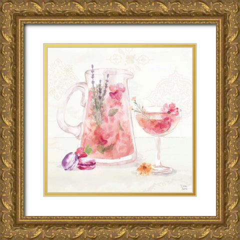 Classy Cocktails IV Gold Ornate Wood Framed Art Print with Double Matting by June, Dina