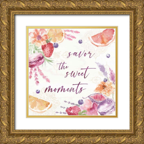 Classy Cocktails VI Gold Ornate Wood Framed Art Print with Double Matting by June, Dina