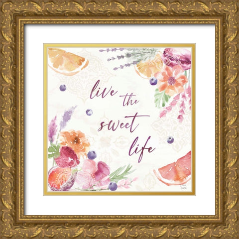 Classy Cocktails VII Gold Ornate Wood Framed Art Print with Double Matting by June, Dina