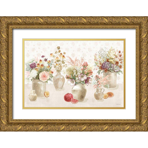 Cottage Charm I Gold Ornate Wood Framed Art Print with Double Matting by Grove, Beth