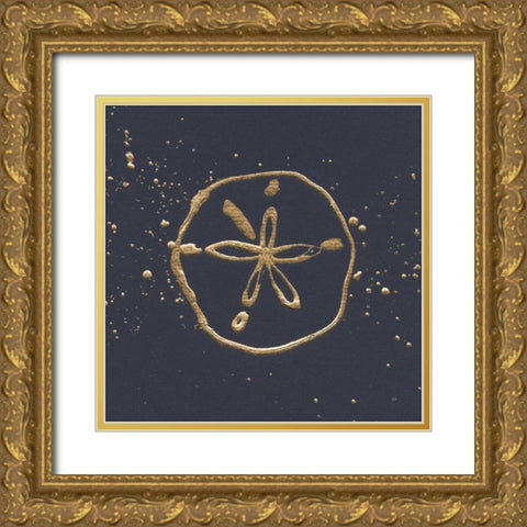 Gold Sand Dollar I Gold Ornate Wood Framed Art Print with Double Matting by Paschke, Chris