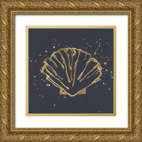 Gold Scallop I Gold Ornate Wood Framed Art Print with Double Matting by Paschke, Chris
