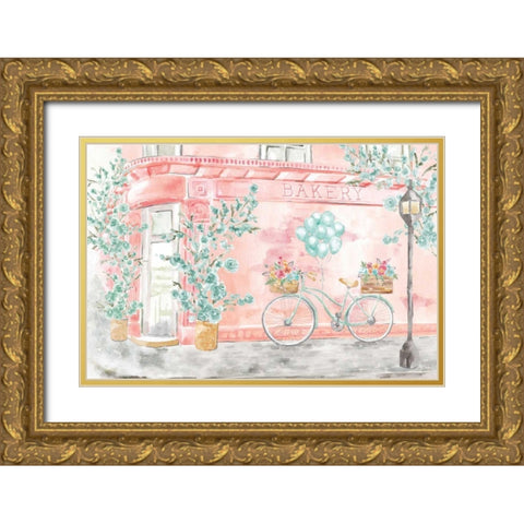 World Tour I Gold Ornate Wood Framed Art Print with Double Matting by June, Dina