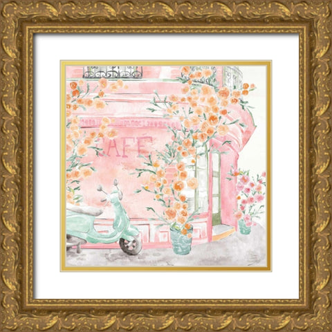 World Tour II Gold Ornate Wood Framed Art Print with Double Matting by June, Dina