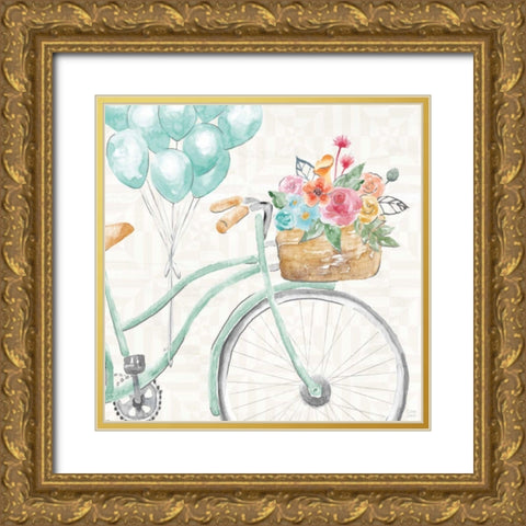 World Tour VIII Gold Ornate Wood Framed Art Print with Double Matting by June, Dina