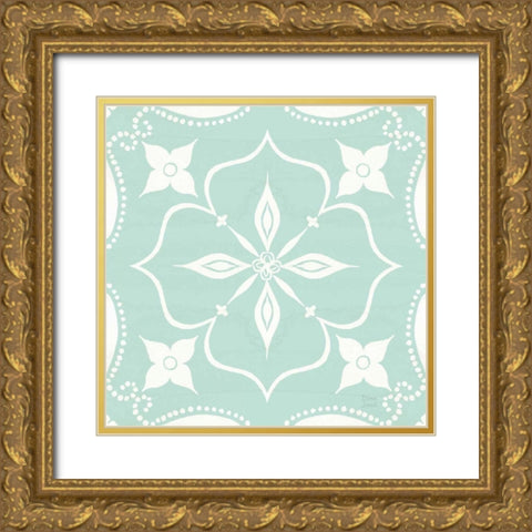 World Tour Pattern IID Gold Ornate Wood Framed Art Print with Double Matting by June, Dina