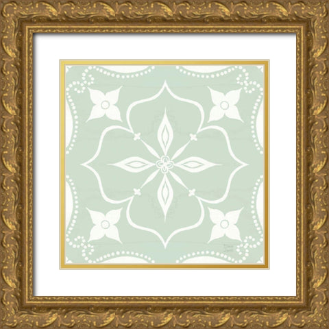 World Tour Pattern IIE Gold Ornate Wood Framed Art Print with Double Matting by June, Dina