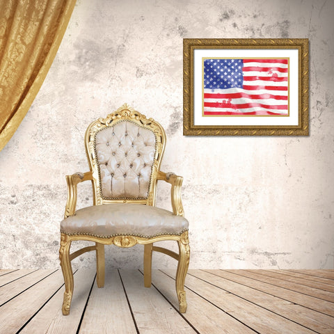 Americana Style I Gold Ornate Wood Framed Art Print with Double Matting by Grove, Beth