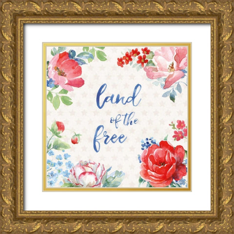 Americana Style IV Gold Ornate Wood Framed Art Print with Double Matting by Grove, Beth