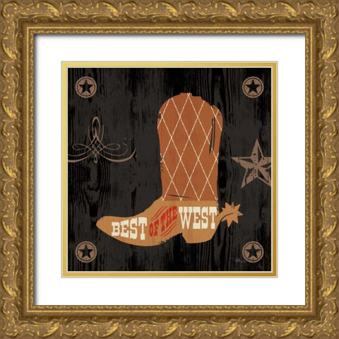 Saddle Up II Gold Ornate Wood Framed Art Print with Double Matting by Pela Studio