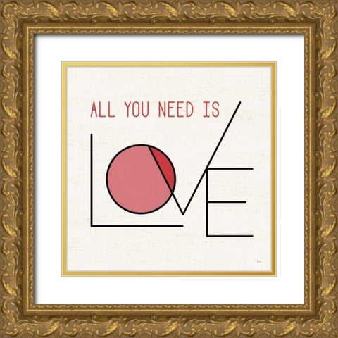 Love Letters I Gold Ornate Wood Framed Art Print with Double Matting by Aiken, Jess