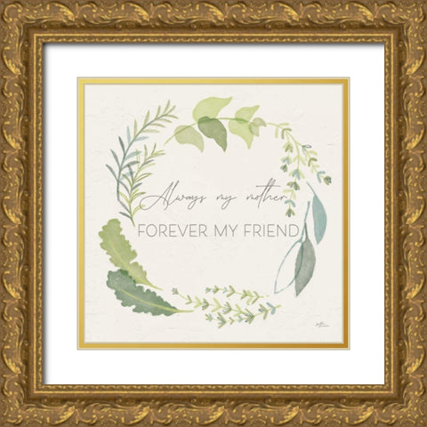 Fine Herbs Sentiment II Gold Ornate Wood Framed Art Print with Double Matting by Penner, Janelle