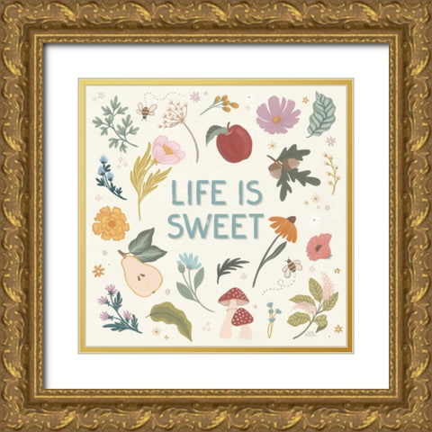 September Sweetness II Gold Ornate Wood Framed Art Print with Double Matting by Marshall, Laura