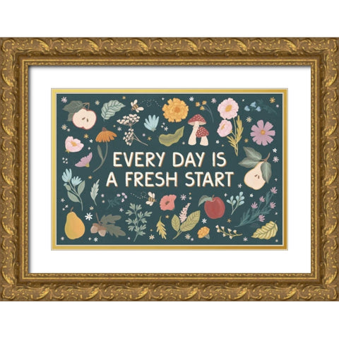 September Sweetness I Dark Gold Ornate Wood Framed Art Print with Double Matting by Marshall, Laura