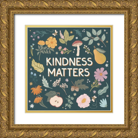 September Sweetness III Dark Gold Ornate Wood Framed Art Print with Double Matting by Marshall, Laura