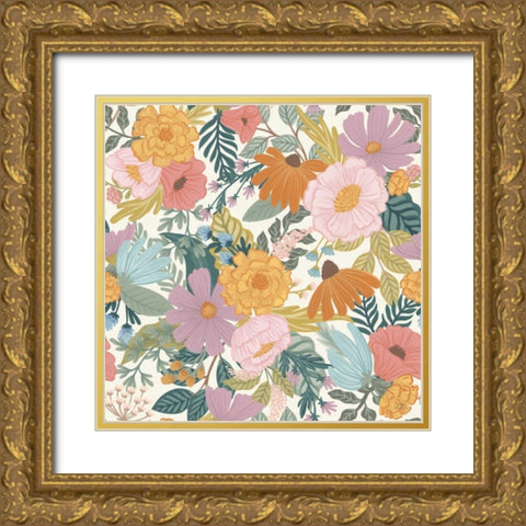 September Sweetness Pattern VIIA Gold Ornate Wood Framed Art Print with Double Matting by Marshall, Laura
