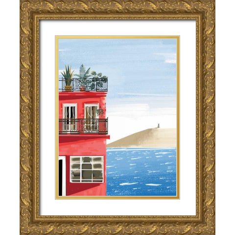 Las Palmas I Gold Ornate Wood Framed Art Print with Double Matting by Escalante, Omar