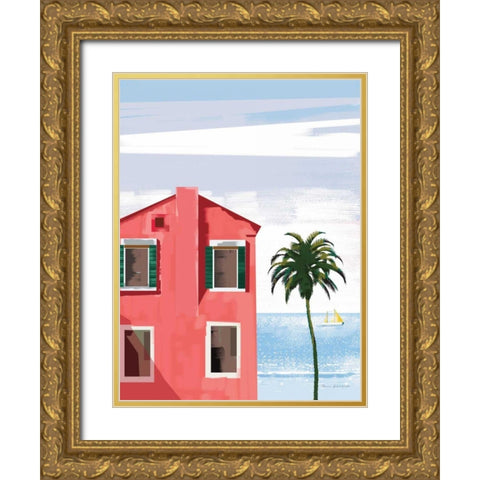 Las Palmas II Gold Ornate Wood Framed Art Print with Double Matting by Escalante, Omar