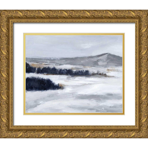 Cold Beauty Gold Ornate Wood Framed Art Print with Double Matting by Munger, Pamela