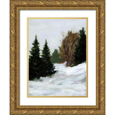 Winter on Grand Mesa Gold Ornate Wood Framed Art Print with Double Matting by Munger, Pamela