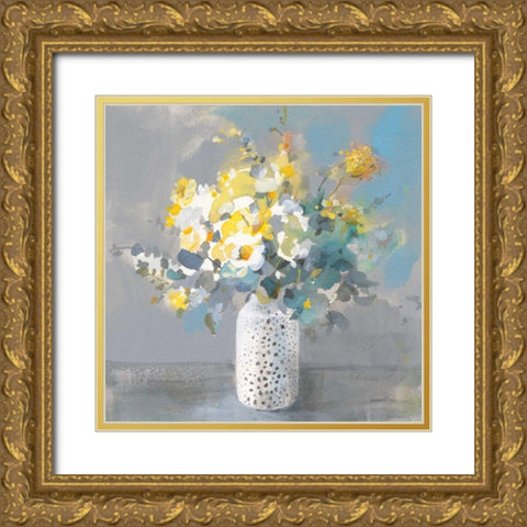 Touch of Spring I Gold Ornate Wood Framed Art Print with Double Matting by Nai, Danhui